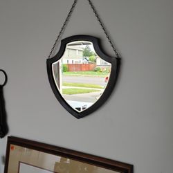 Vintage Beveled Shield Mirror