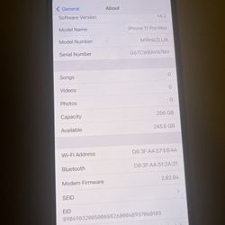 iPhone 11 Pro Max 256 gb AT&T cricket back is crack 