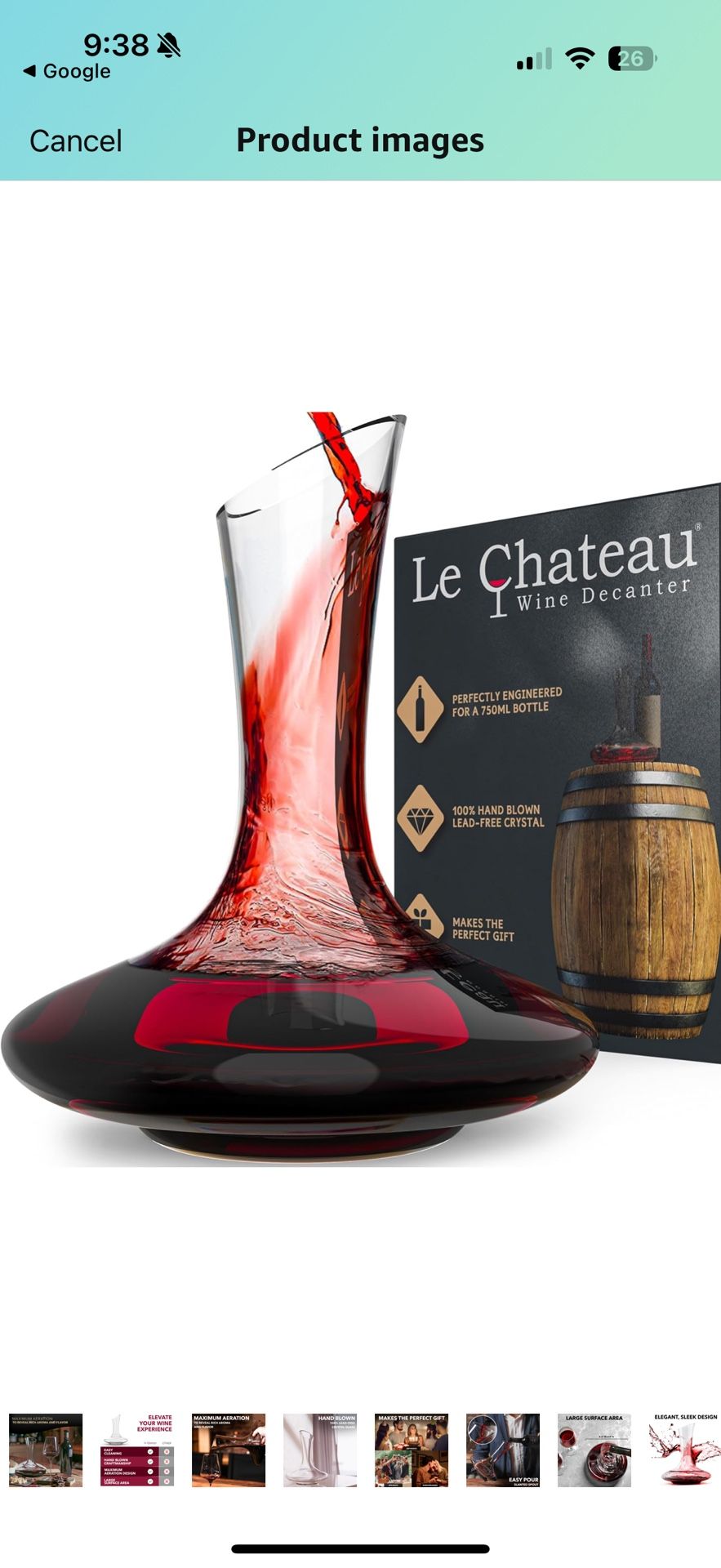 Le Chateau Wine Decanter