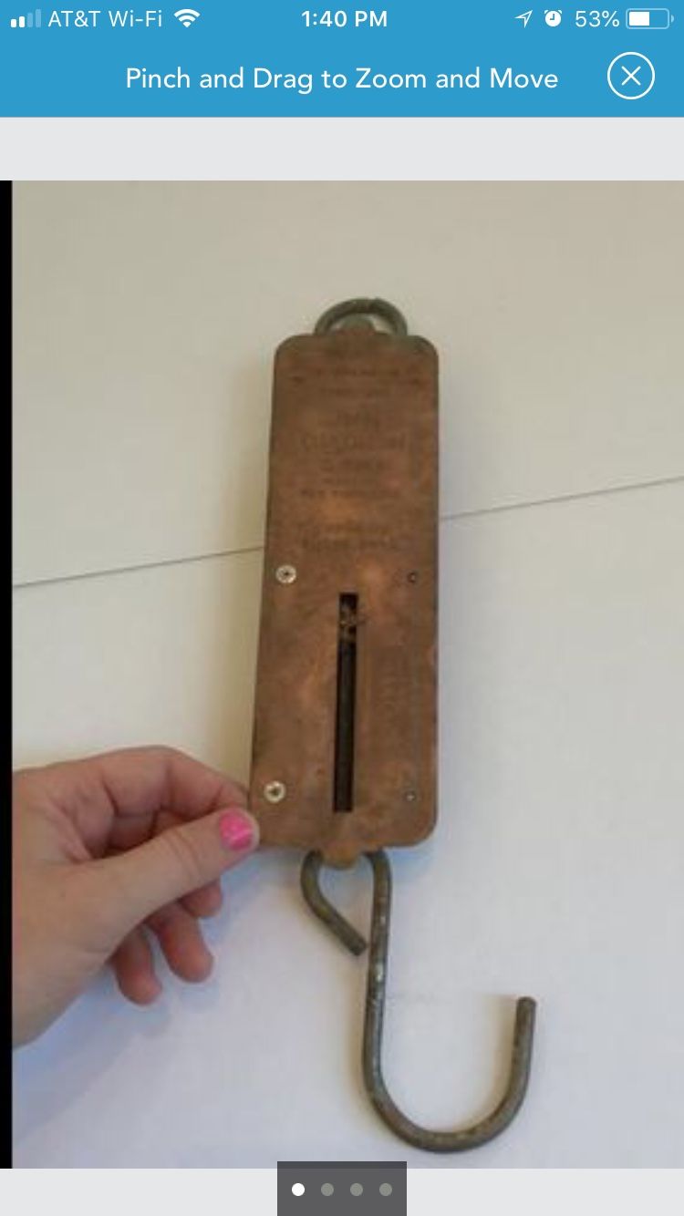 Vintage JOHN CHATILLON & SONS 50 lb Hanging Scale