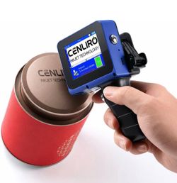 Mini Handheld Inkjet Printer CL05P 0.5" Print Height with Black Ink, Blue