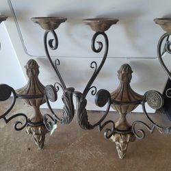 Wrought Iron Candle Scones