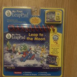 My First Leap Pad LEAP TO THE MOON Book + Cartridge  Pre-K Math 3+ By Leap Frog