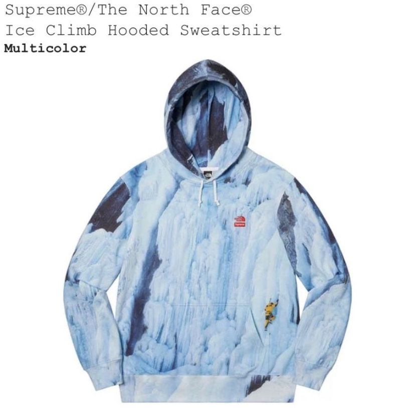 Supreme The North Face ice climb hooded sweatshirt (Sz Large) 