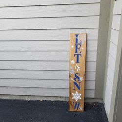 4ft Let It Snow Porch Sign 