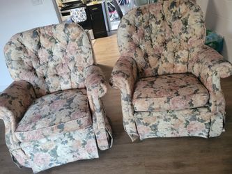 2 lazy boy swivel rocking chairs