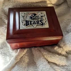 CHICAGO BEARS PEWTER JEWELRY BOX