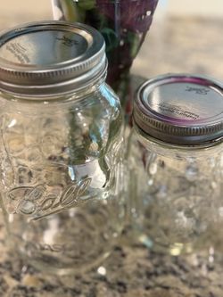 Mason Jars and assorted Glass Containers