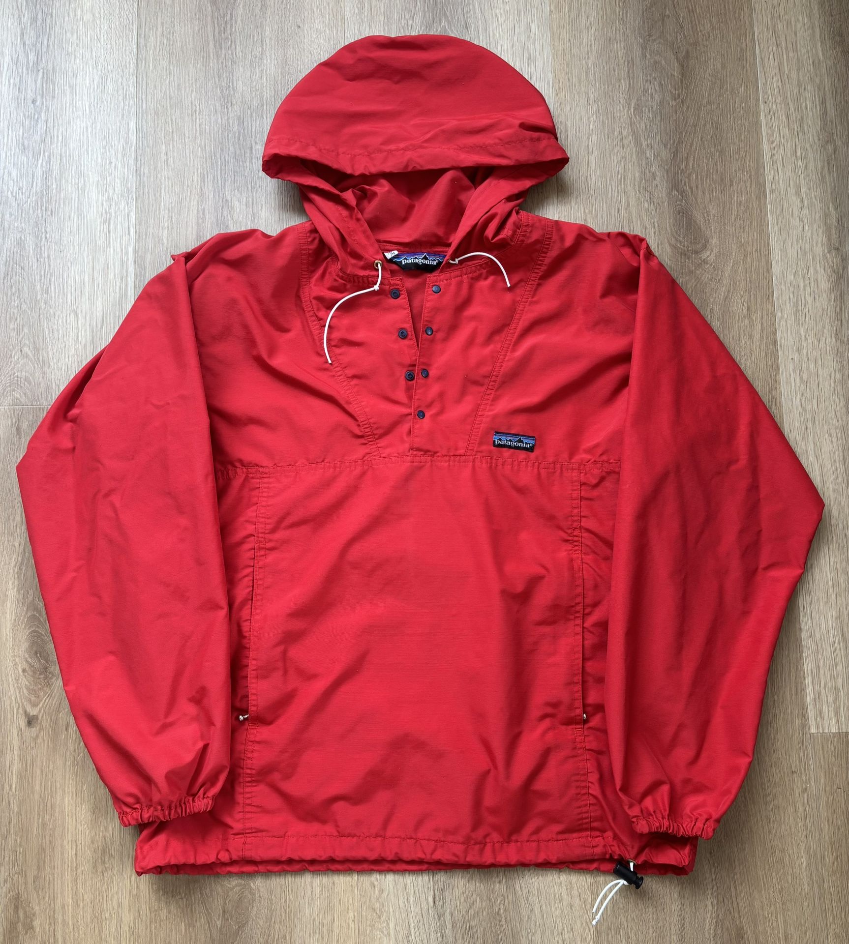 Vintage 80s Patagonia Men’s Anorak Hooded Windbreaker Pullover Size Medium