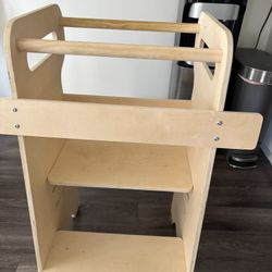 wooden toddler tower 