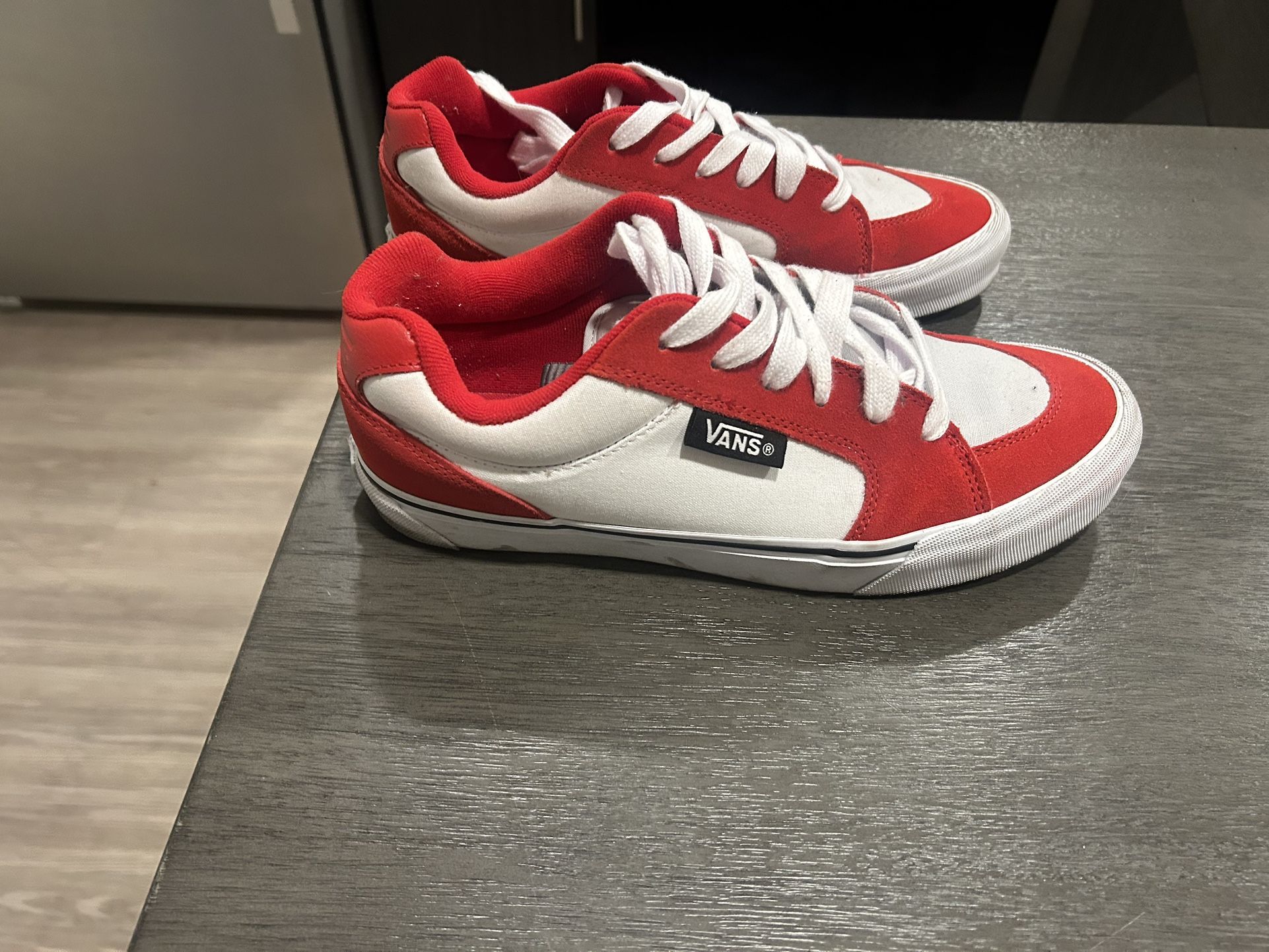 Vans Red And White Shoes 