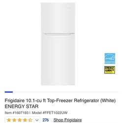 Frigidaire 10.1-cu ft Top-Freezer Refrigerator (White) ENERGY STAR