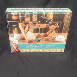 The Pioneer Woman Spring Bouquet Wood Wne Rack *New*