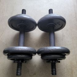 New Adjustable Dumbbells (2x22.5Lbs) for $25 Firm (Walnut 91789)