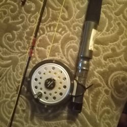 Three-piece Fly Fishing Pole With Real