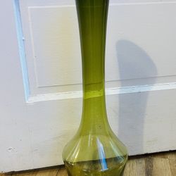 Long Green Vase