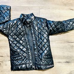 Girls Calvin Klein Puffer Jacket Black Size 5