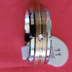 Men Tungsten Ring with Zirconia
