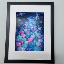 Enchanted Luminescent Garden - Framed Printed Art