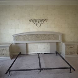 King Size Marble Bed Set - MUST GO ASAP 