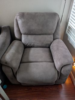 Gray Fabric Recliner Chair