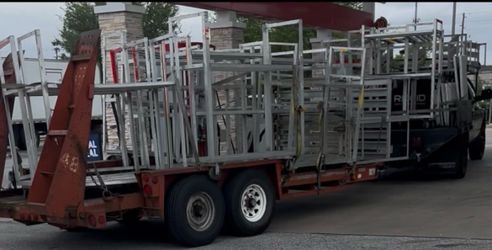 Commercial Aluminum freezer/cooler shelves and Carts shelving without wheels start at $50 with 2 sheves and the ones with wheels start at $150-$200 ea