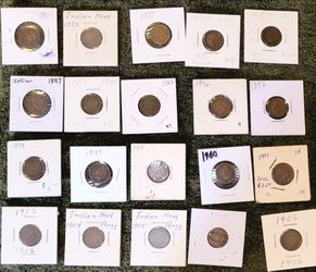 Indian Head Pennies Twenty Indian Head Cents 1880's-1900's