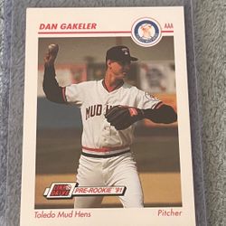1991 Line Drive AAA #584 Dan Gakeler Toledo Mud Hens Tigers Red Sox