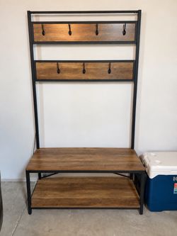 Large Coat Rack/ Shoe Organizer - like new