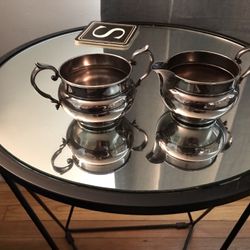 Gotham Silver  Creamer And Sugar Bowl Set 