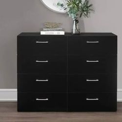 8-Drawer Dresser, Sleek Black
