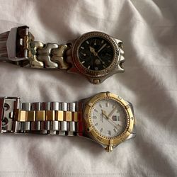TWO Tag Heuer Gold And Silver Watches