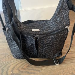 Baggalini Crossbody Bag Black And Gray Cheetah Print