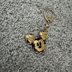 Mickey Mouse Baseball Keychain From Disneyland 