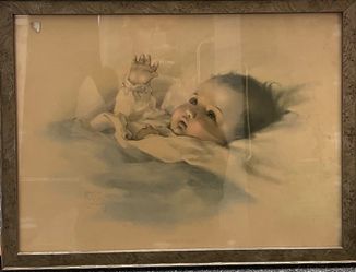 Bessie Pease Gutmann "Angel's Kin" Framed Print