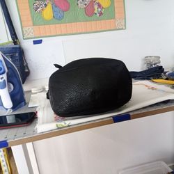 Fossil Black Pebble Grain LeatherBag