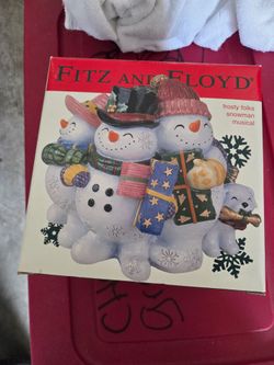 Fitz and Floyd Frosty Folks Snowman Musical