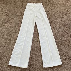 White Flare Leg Dress Pants - Size Small 