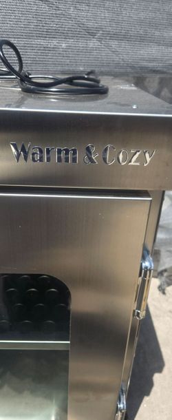 Warm & Cozy Stainless Steel Electric Fireplace
