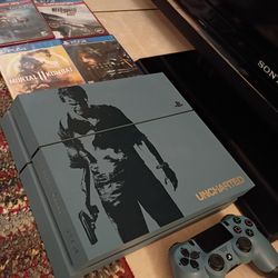 PlayStation 4 With Sony 46 Inch TV and 4 Games and 2 Controllers