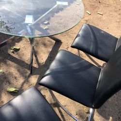 Dining table and chairs