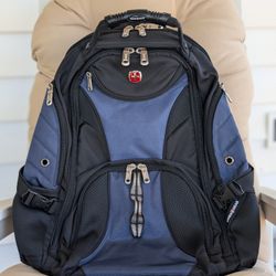 BARELY USED SwissGear Laptop Backpack (Blue/Black)
