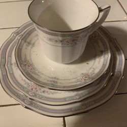 Silver Plated Fine Complete China Set For 7