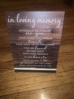 WEDDING MEMORIAL SIGN