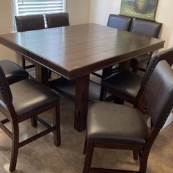 Dinning Tall  Table with 6 Chairs