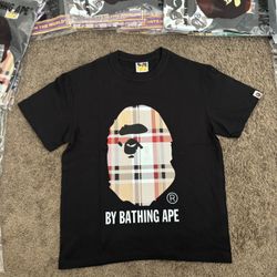 BAPE Check By Bathing Ape Tee 'Black/Beige'