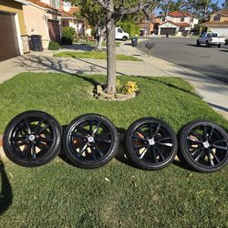 Set of 4 Black Lexus Rims and Tires