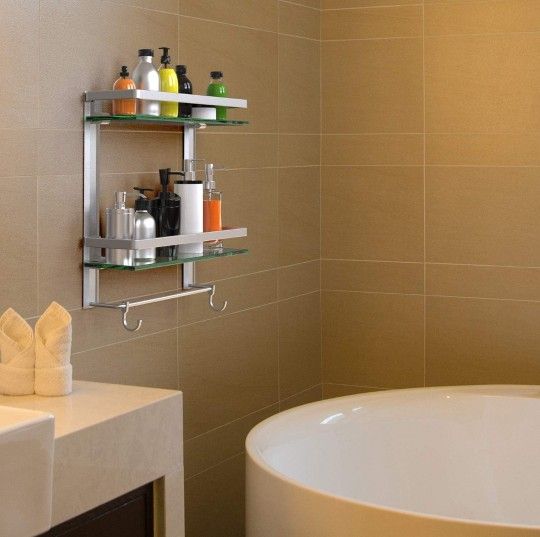 Glass Wall Shelf Organizer