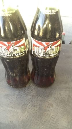 Collectible Coca-Cola bottle Glendale arena inaugural