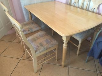 Dinner table and chairs